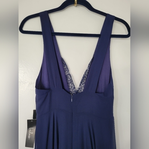 NWT Lulu's True Bliss Navy Blue Maxi Dress Size S - Picture 9 of 14
